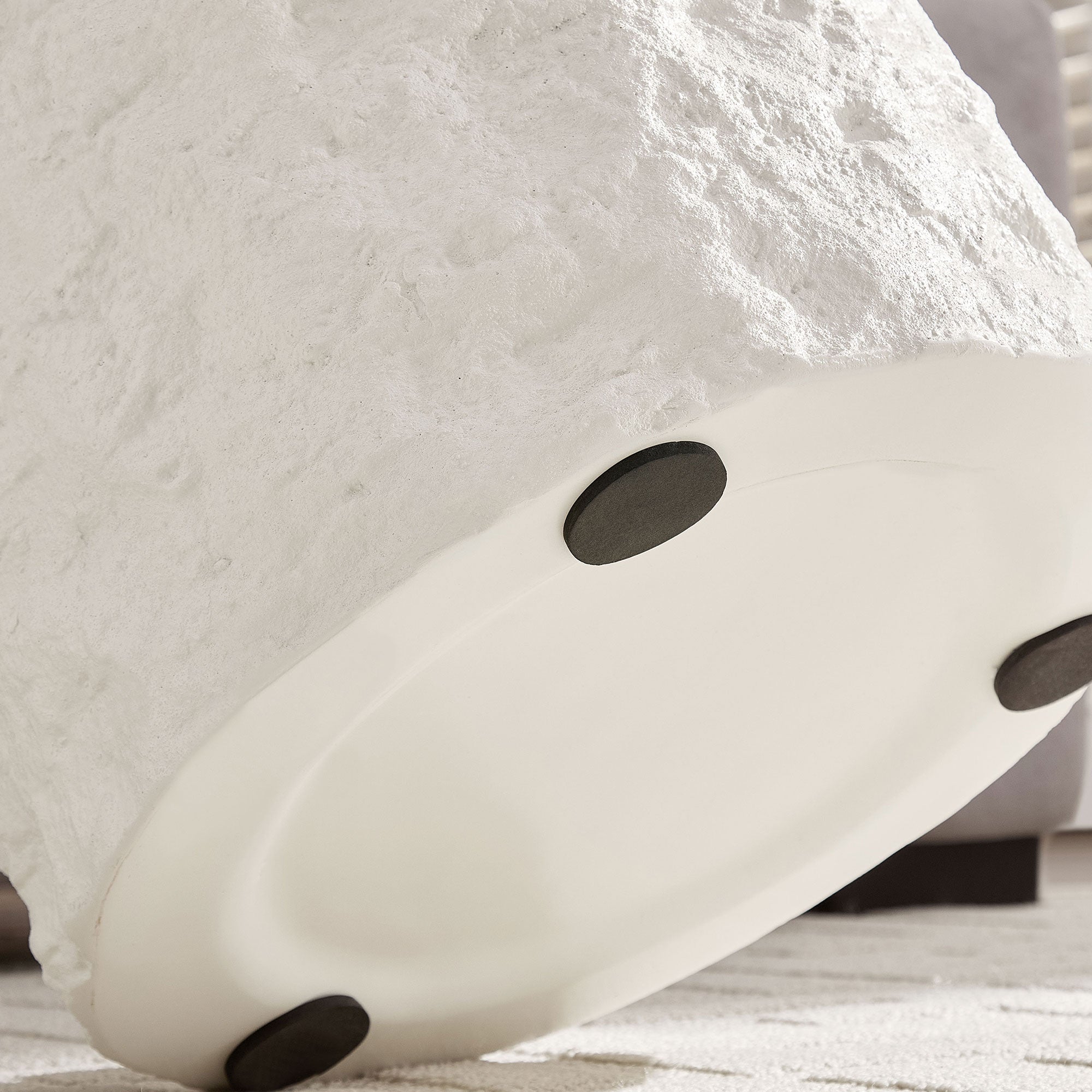 35.43''Fiberglass Round Center Coffee Table Set For Living Room Vintage Table,Imitation Stone Table Front Of The Sofa,Modern Design Coffee Table For Office,Apartment,No Need Assembly